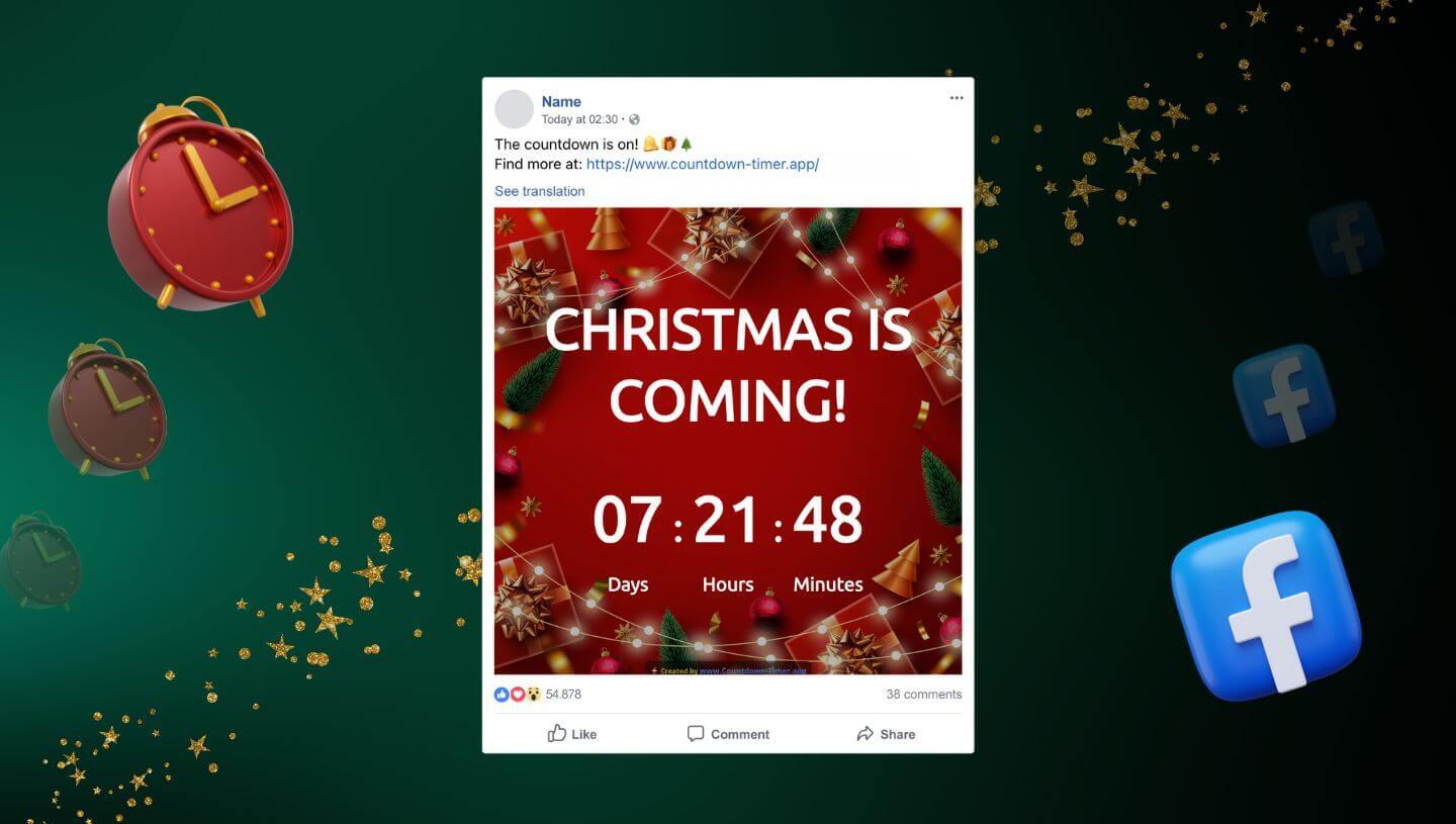 Cover Image for How to post an auto updating Countdown on Facebook?